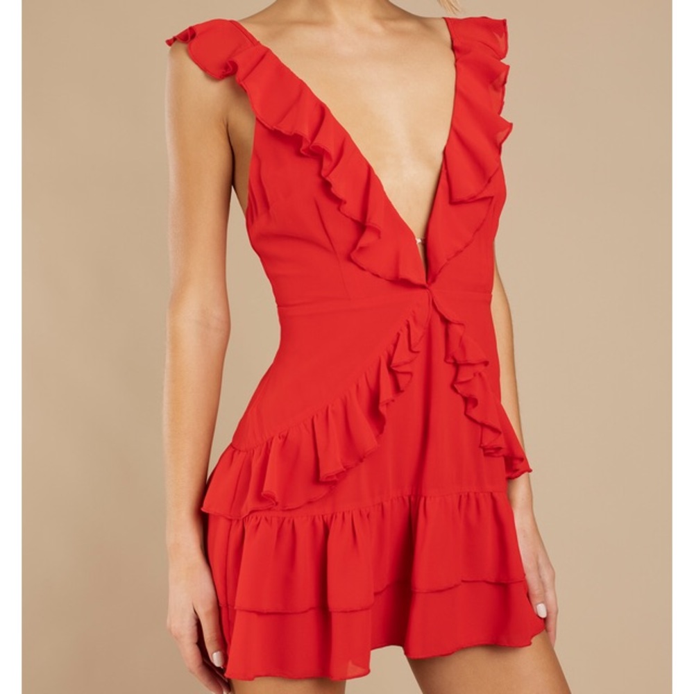NWOT Tobi Ruffle Skater Dress